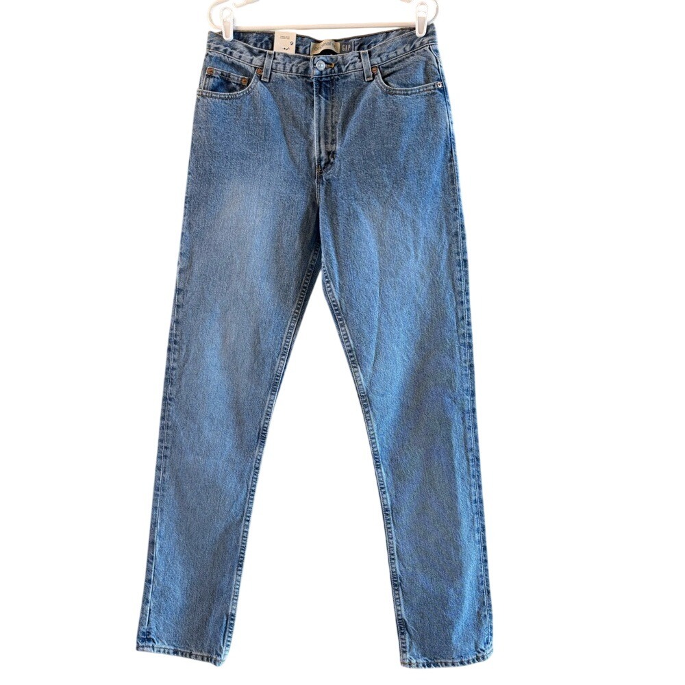 VTG NWT GAP Jeans Size 12 Long Women's High Rise Taper Leg Medium Wash Denim Y2K